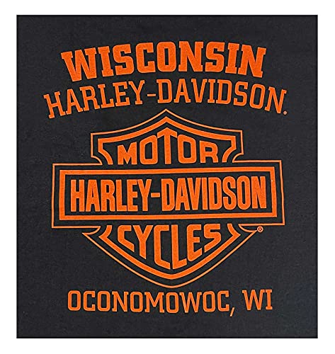 Harley-Davidson Men's Road Badge Long Sleeve Chest Pocket Cotton Shirt - Black2