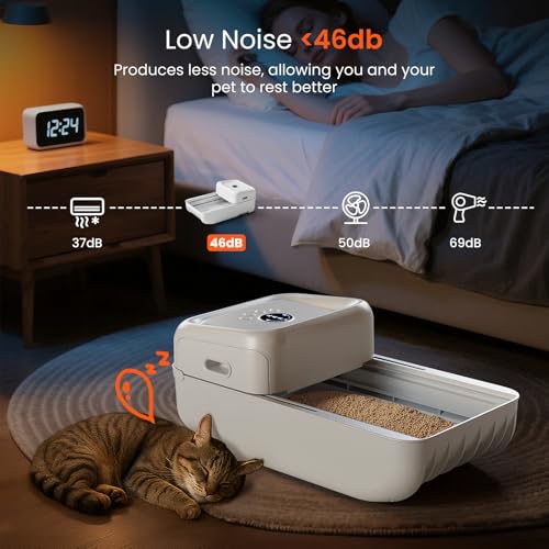Myapet Open Top Self Cleaning Cat Litter Box, Automatic Litter Box for Multiple Cats with APP Control and Safety Protection - Image 2