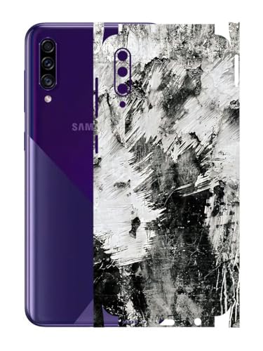 Image of AtOdds - Samsung Galaxy A30s Mobile Back Skin Sticker - Lamination - Rear Screen Guard Protector Film Wrap (Coverage - Back+Camera+Sides) (Design - Messed)