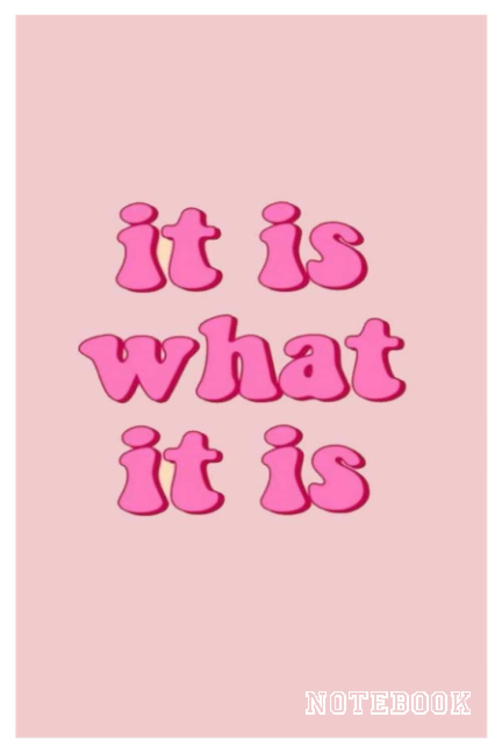 Notebook - It is what it is: Journal Notebook 6x9 in 114 College Ruled Lined Pages Book