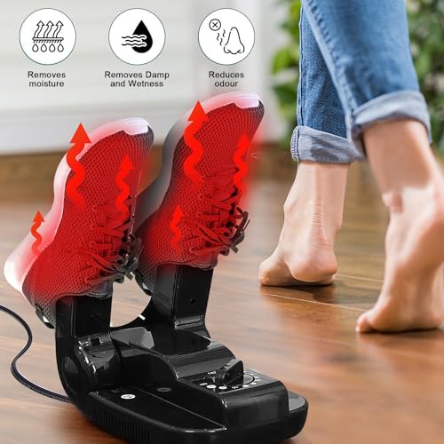 Image of Hacer Corded Shoe Dryer Boots Warmer with Ozone Sterilization Adjustable Rack for Gloves Hats Socks (Pack of 1)