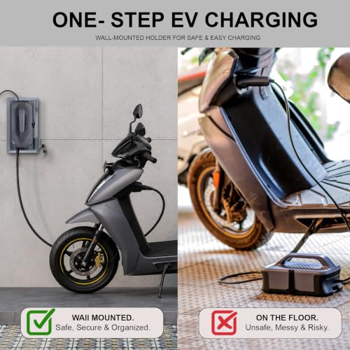 Image of Forward, Ather Duo Charger Wall Mount with Anti-Theft Lock, Durable Metal Build, Cable Management, Compatible with 700w and 900w Charger for Ather 450 and Rizta