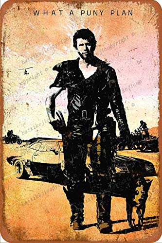 Mad Max What a Puny Plan II Panneaux d’étain Vintage Affiche de métal rétro Plaque de Panneau Mur Art décor 8×12 Pouces Cover