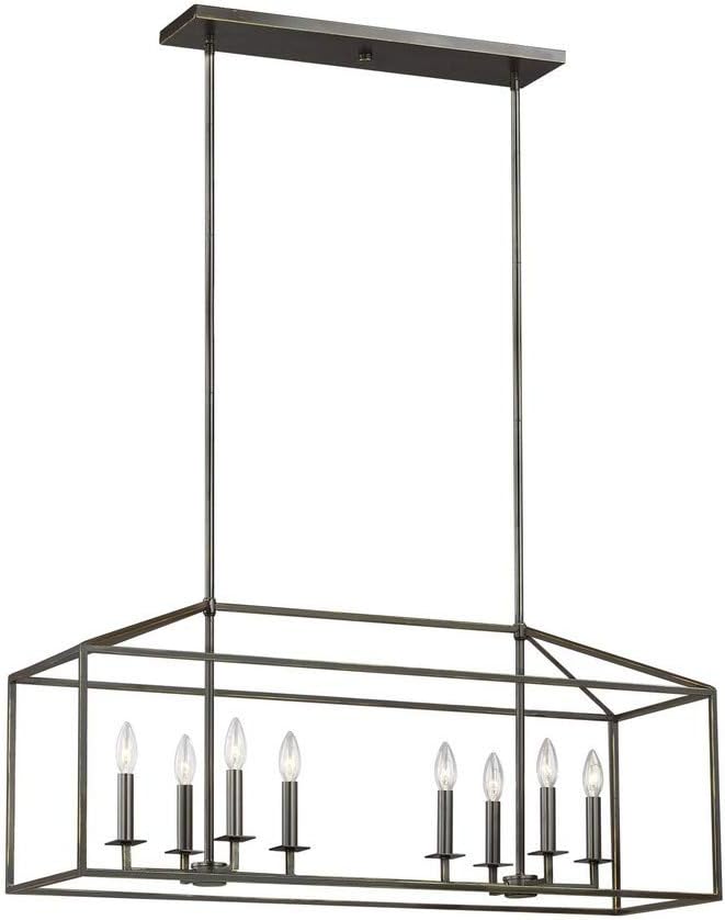 Sea Gull Lighting 6615008EN-782 Perryton Chandelier, 8-Light LED 28 Total Watts, Heirloom Bronze, 16.75x40.00x12.00