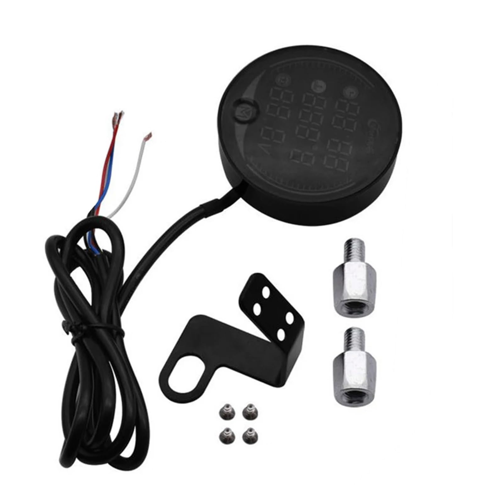 Orologio Termometro Voltmetro Universale Per Moto Con Display A LED, Misuratore Della Temperatura Dell'acqua DC 9-24V, Accessori Per Moto Indicatore