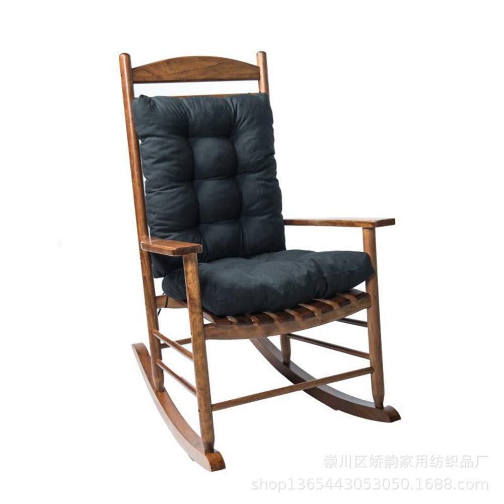 Coussin pour Fauteuil à Bascule Moelleux, Matelassage Rembourré 2 Pièces pour un Confort Noir