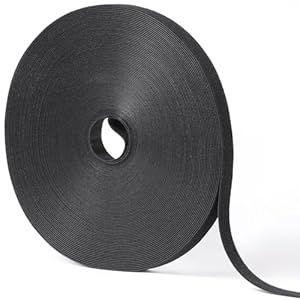 Qtbly VR Klettverschlussstreifen 1,27 cm x 30,5 m