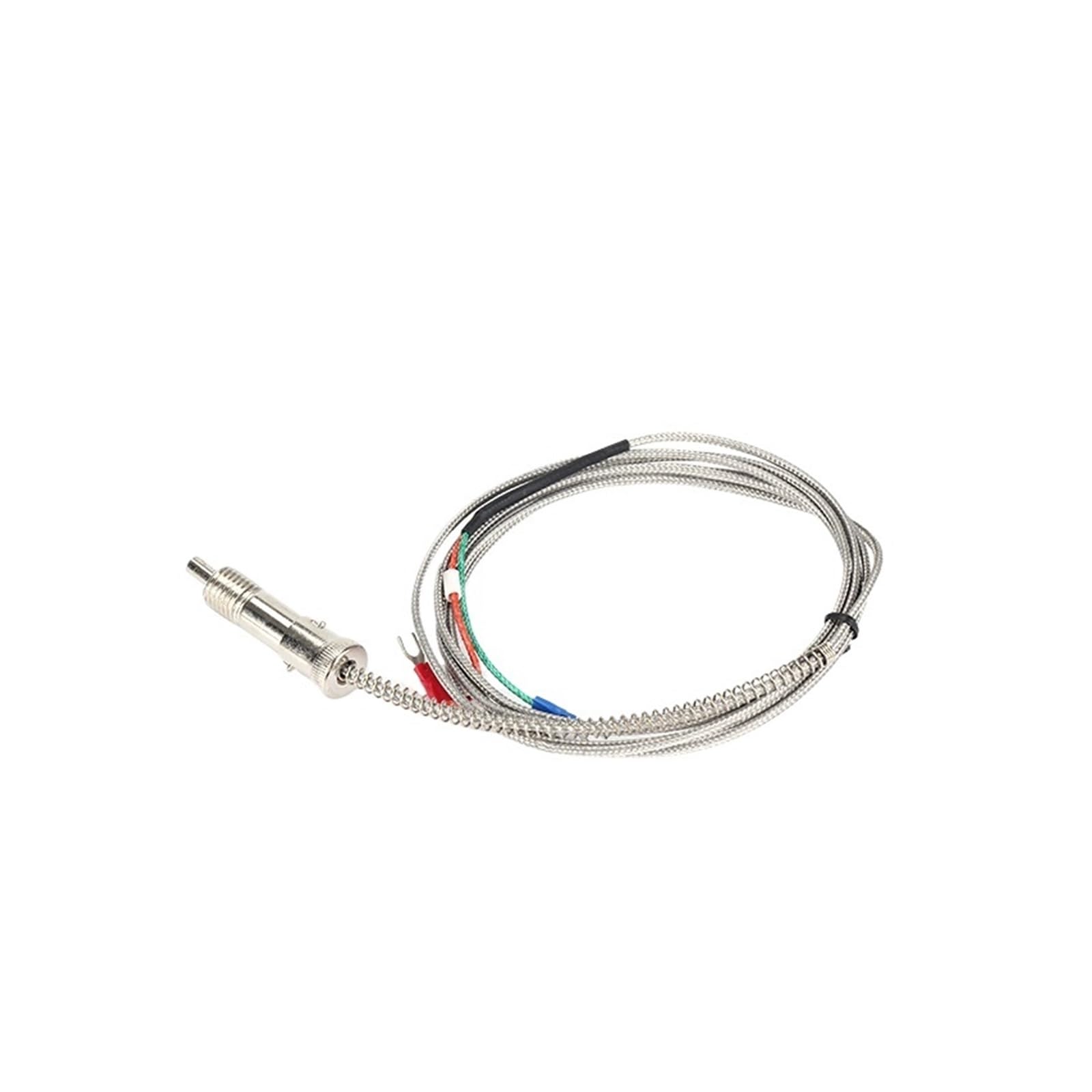 Stainless Steel Temperature Sensor thermocouple Bayonet Compression Spring Shielded Wire Thermocouple Temperature Sensor for Temperature(M12 J Type 2m)