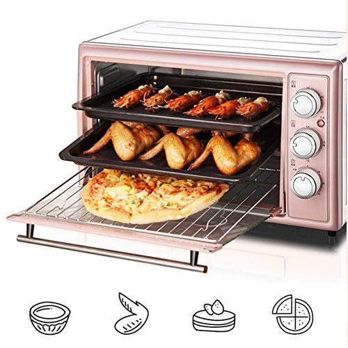 Oven electrisch Toaster, Huishoudelijke Multi-Function Mini Oven 30L Inclusief gegrilde Net, bakplaat, kruimellade en Tray Holder, 1600W - Afbeelding 4