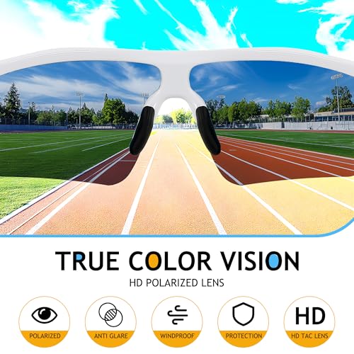 Image of FEISEDY Kids Polarized Sports Sunglasses, TR90 UV400 Baseball Cycling