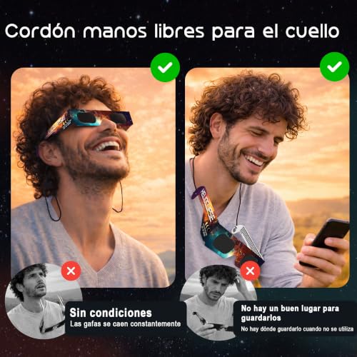 Miniatura 5 de Helioclipse Pack De 12 Gafas De Eclipse Solar Homologadas Para Ver Eclipse 2026, Gafas Eclipse Solar Homologadas Iso 12312-2, Certificadas Ce, Solar Eclipse Glasses, Eclipse Glasses Seguras