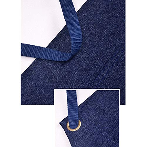 tablier Tablier Cross Back Work Wear Black Denim Coton Strap Cafe Barman Petrender Chef Uniforme Barber Fleurer jardinier Bleu