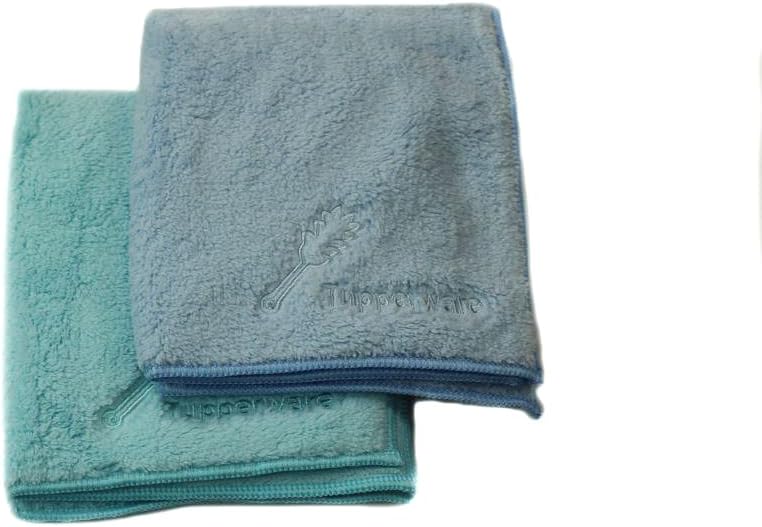 Tupperware Dust- FaserPro light blue + mint cleaning cloth made from recycled material 38556