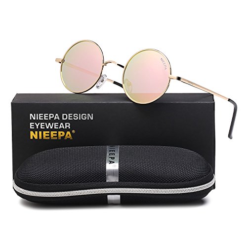 Image of Vintage Small Round Polarized Hippie Sunglasses for Men Women Circle Sun Glasses NP1002