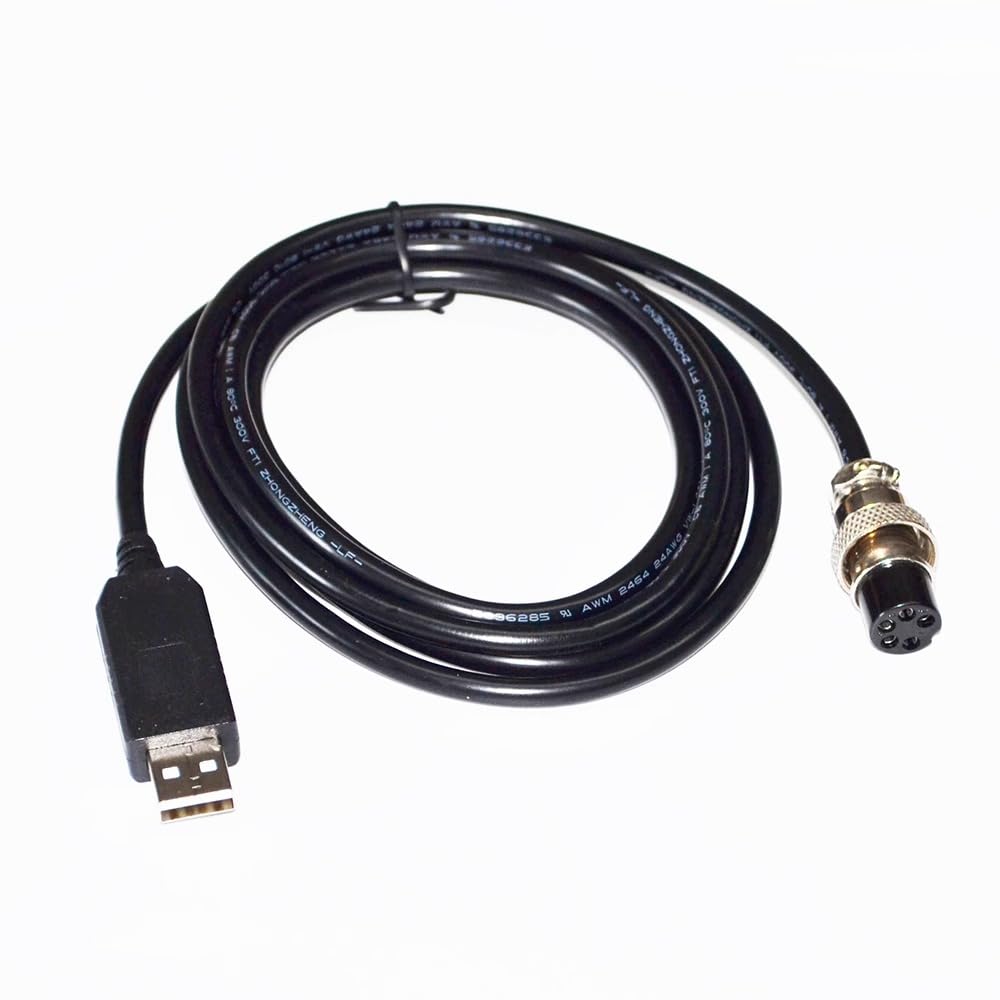 RIKYJIC FT232RL Chip USB Male to Small Air Header 5 Pole Female RS232 Serial Communication Cable Data Cable for Yaohua XK3190-A12+E Weighing Indicator/Instrument with PC(1.8 Meters)