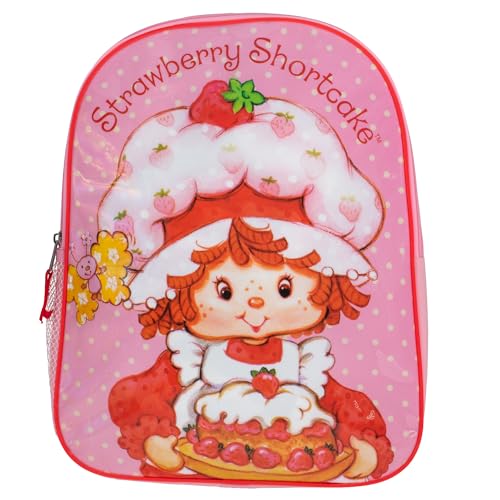 AI ACCESSORY INNOVATIONS Strawberry Shortcake Kids Backpack 15 Elementary School Girls Book Bag with Padded Straps Pink