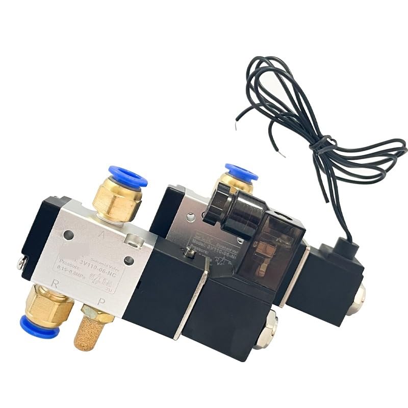 Électrovanne 3V110-06 DC12V à commande électromagnétique 3 orifices pour air et gaz - 5