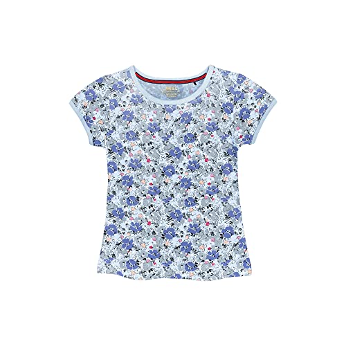 Image of Real Basics Cotton Regular Fit Half Sleeve Cotton T-Shirts for Girls - Round Neck Tops for Girl, Multicolor - Pack of 3