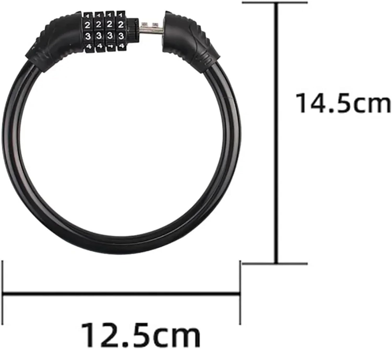 4 Digital Code Anti-Theft Bicycle Cable Lock Stainless Steel Security Locks Portable Combination Code Padlock