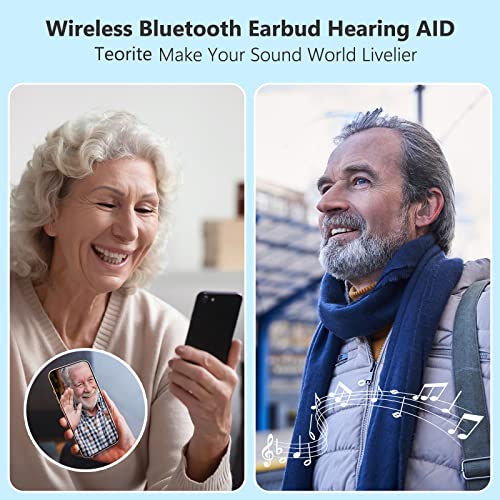 Teorite Rechargeable Portable Otc Hearing Aids With Dual Microphones And Noise Reduction, Hearing Amplifiers With Comfortable & Invisible ,Bluetooth Hearing Aids For Seniors And Hearing Impaired Adults,Uesd All Day(Beige) #TOP2