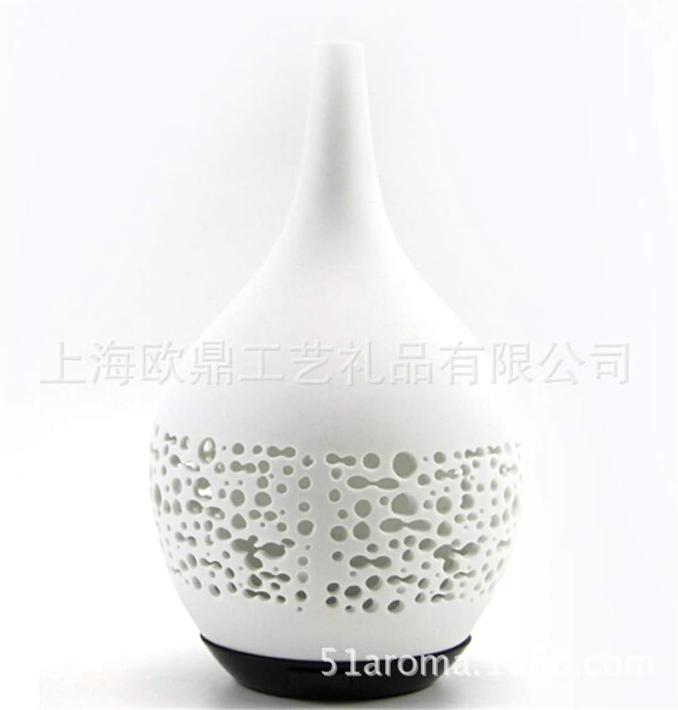 120ML Ultrasonic Atomization Ceramics Aromatherapy humidifier Household Office Mute Aromatherapy humidifier Night Light 18.8 * 12.7CM