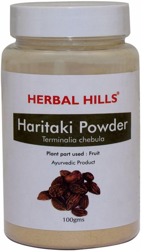 Herbal Hills Haritaki/Harde Powder, (100 gm Pack) | Supports Digestion & Natural Detox | Haritaki Churna For Gut Health & Constipation Relief With Terminalia Chebula Pack of 2