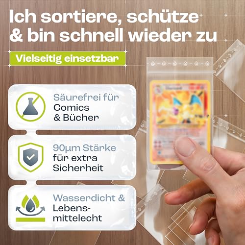 HeiGroup - HeiZip 100 x Druckverschlussbeutel 180 x 250 mm - ca. 1,6l, 90 my (extra stark), lebensmittelecht, transparent