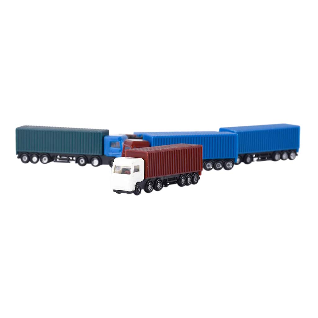 5 piezas pintadas modelo de coches, camiones, construcción, tren, escala N Z (1 a 200)