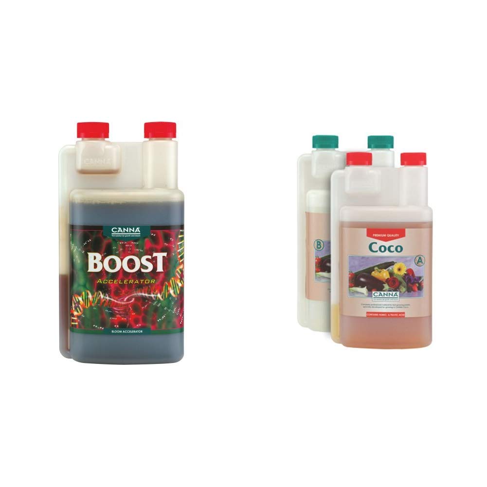 Cannaboost 1L Accelerator Liquid & Canna Coco 1L A&B Bottles Set