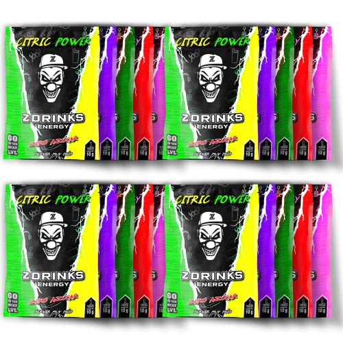 Zeta Drinks - Bebida energética para gamers en polvo, pack 20 muestras