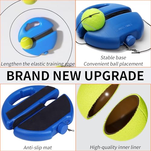 ZUFUMI Tennis Trainer Rebound Ball with 2 String Balls, Tennis Pro Trainer, Portable Tennis Training Equipment, Tennis Rebounder Kit - Ideal for Beginners Sport Exercise