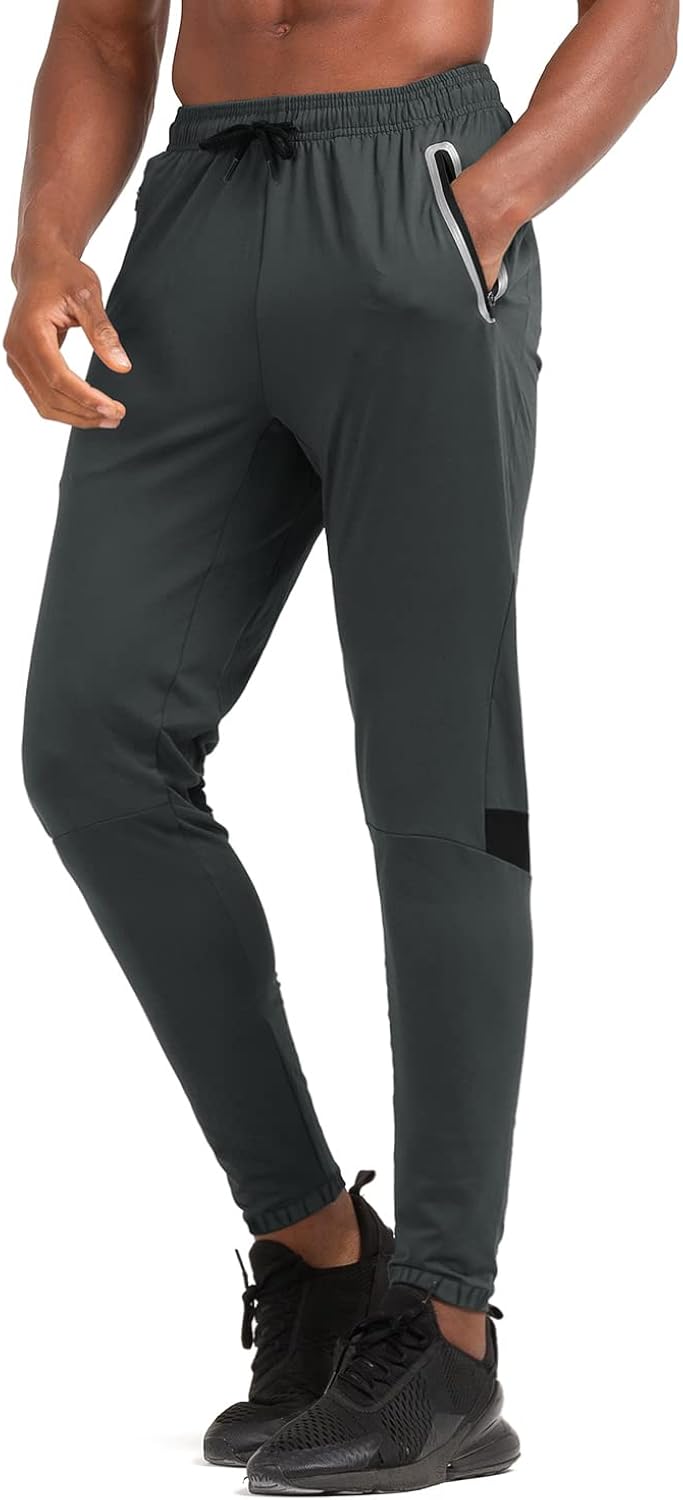 JARKADA Men's Running Pants Slim Fit Workout Joggers with Zipper Pockets : Clothing, Shoes & Jewelry