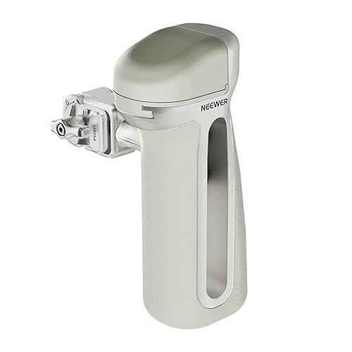 NEEWER Quick Release Side Handle with Anti Off Cold Shoe, 360° Rotation, Nonslip Grip, Compatible with iPhone 17 Pro Max 16 S25 Ultra Phone Cage Accessories, PA148 (Silver)