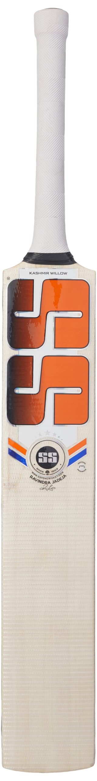 SS Ravindra Jadeja KW Cricket Bat, 1200 Grams, Short Handle for Men, Premium Willow for Leather Ball, Lightweight, Strong Grip, Shock Absorption, Ideal for Professional Players-image-36