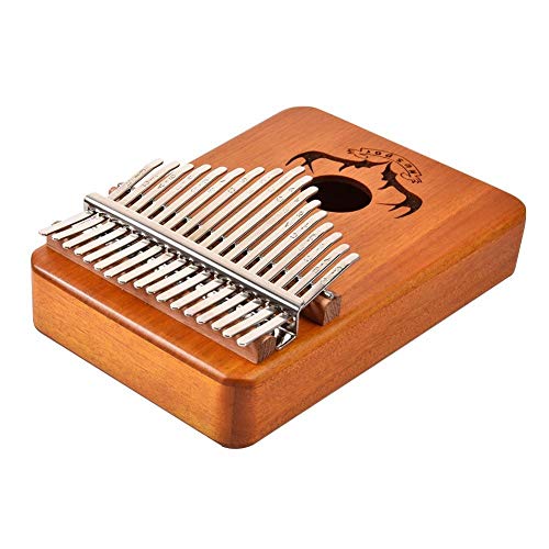 CHENTAOMAYAN Kalimba 17 toetsen massief mahonie EQ duim vinger piano ingebouwde pickup (rendier hoorn) (kleur: blauw) - Image 4