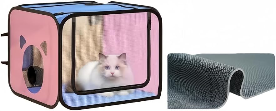 Pet Dryer for Dogs and Cats, Pet Hair Dryer Box, Portable Folding Pet Dog Cat Drying Box, Quick Dry Bag Dog Bathing and Grooming Tent, Cat Drying Room for Cats and Small Dogs 70-50-60cm