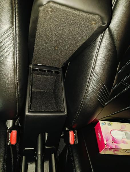 Image of Pabla Enterprises 2.0 High-End Car Armrest With Storage For Swift 2011-2023,Eon Old Dzire /Dzire Tour /Celerio /Ritz,SX4 /Ignish /TATA Vista /Manza /Zest /Bolt /Amaze,Mobilio,Brio,BRV(Black)