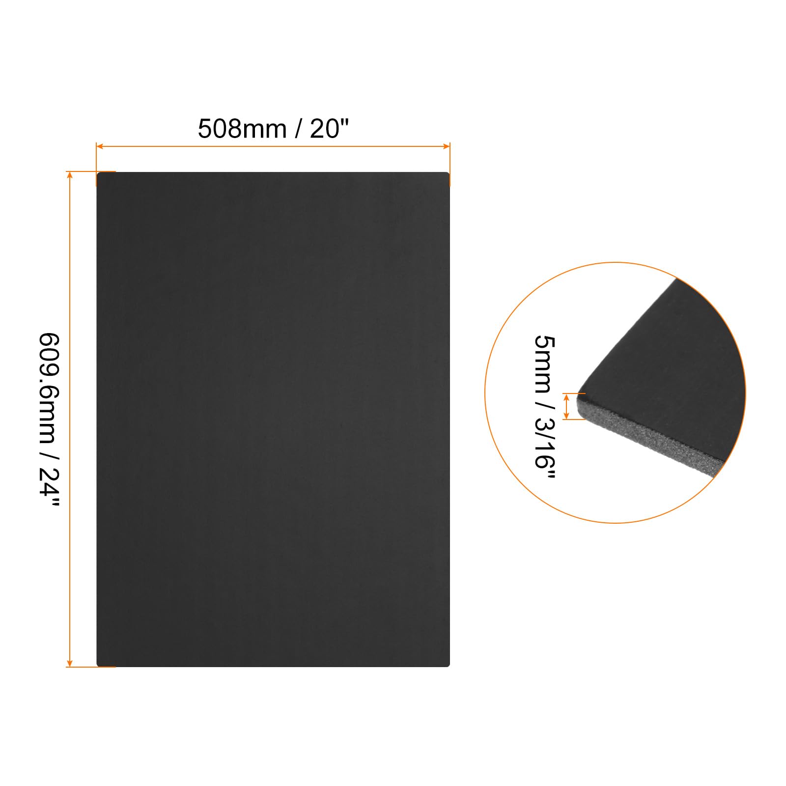 PCS Tablero De Espuma Negro X Tableros De Espuma Mm De Tablero De Para [Para Proyectos De Creación De Carteles] 10 508 610 Mm, 5 Grosor, Carteles, Presentación, Manualidades.