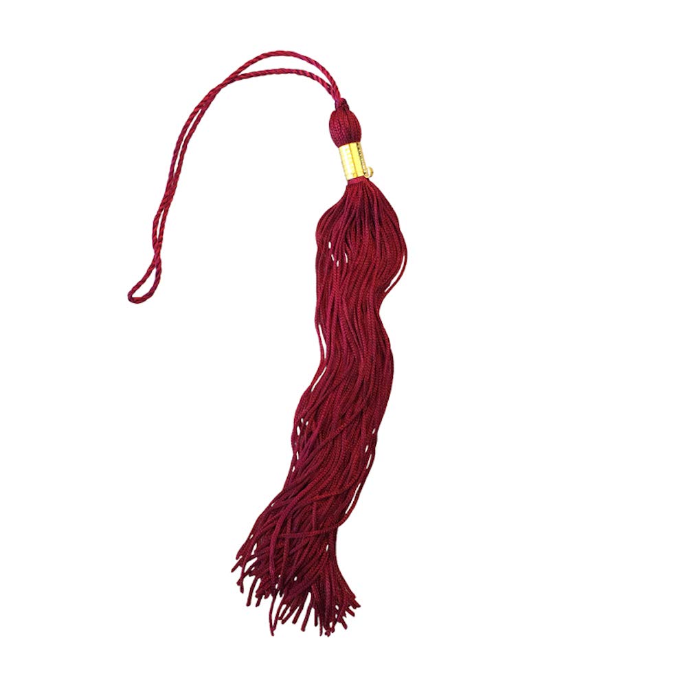 2026 Graduation Tassel With Signet Charm - Maroon & Gold 9-inch Tassel For Graduation Cap