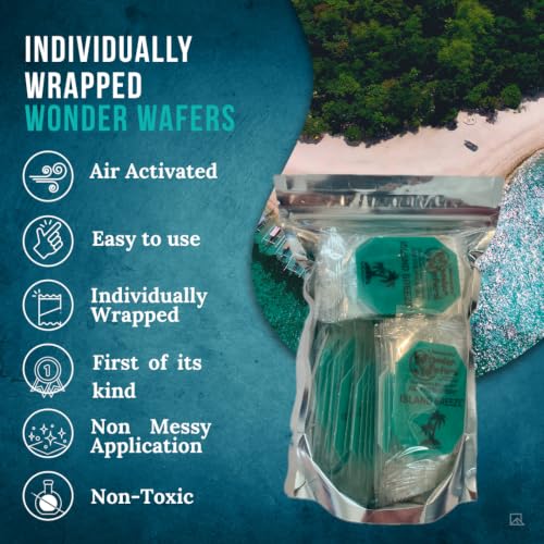 Image of Wonder Wafers 75 Count Air Fresheners Individually Wrapped, Island Breeze Fragrance