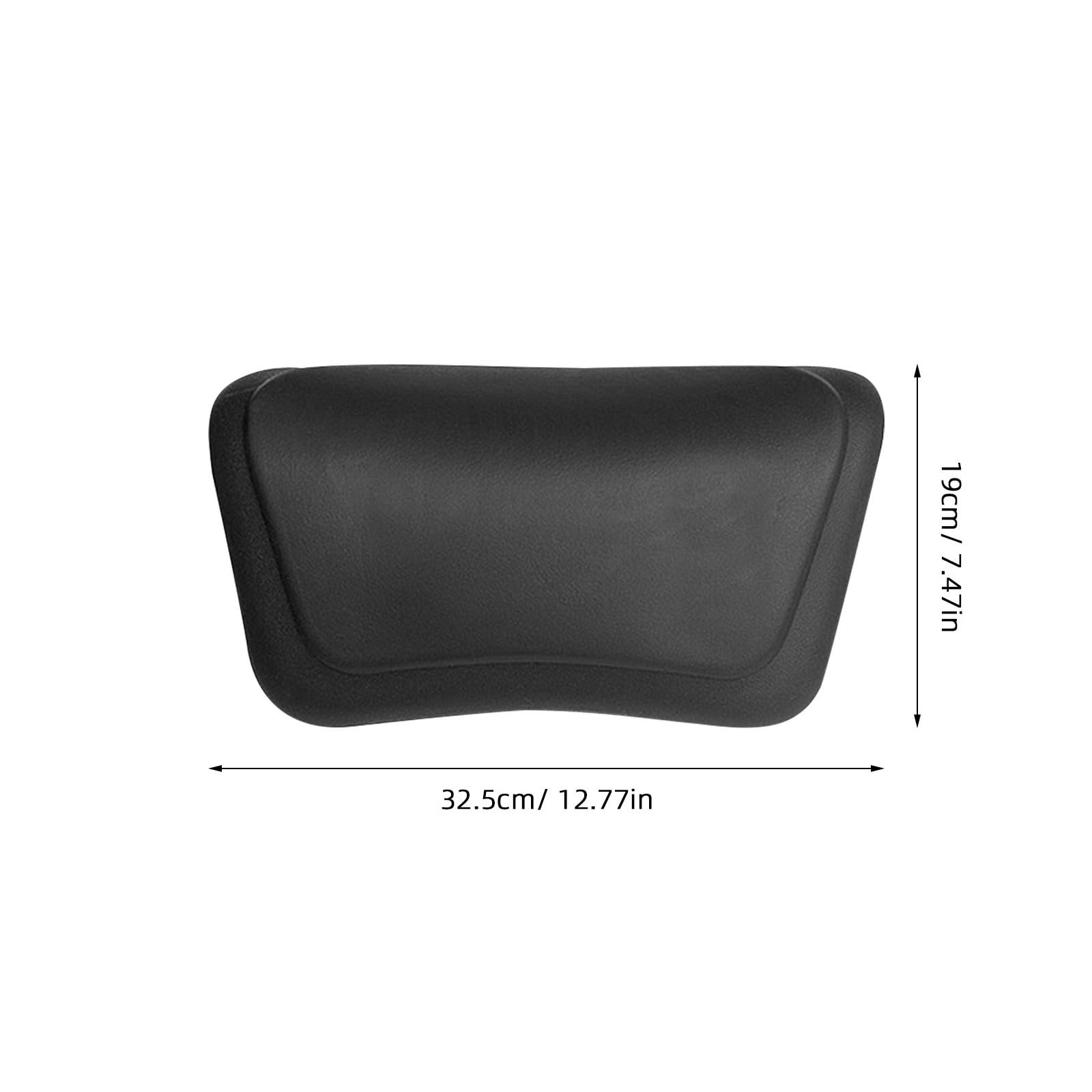 Healeved Cuscino da Bagno con Ventose in Pu, Poggiatesta Ergonomico Lavabile ad Asciugatura Rapida, per Spa e Home Spa
