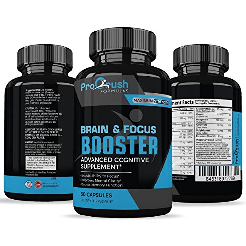 Brain & Focus Nootropic Supplement – Revolutionary Formula That Improves Mental Clarity & Focus. Boosts Intelligence Levels & Memory Function. Increases Level of Concentration & Alertness by ProCrush