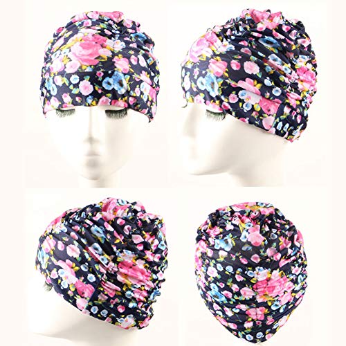 MOVKZACV Cuffia da nuoto in tessuto a petalo