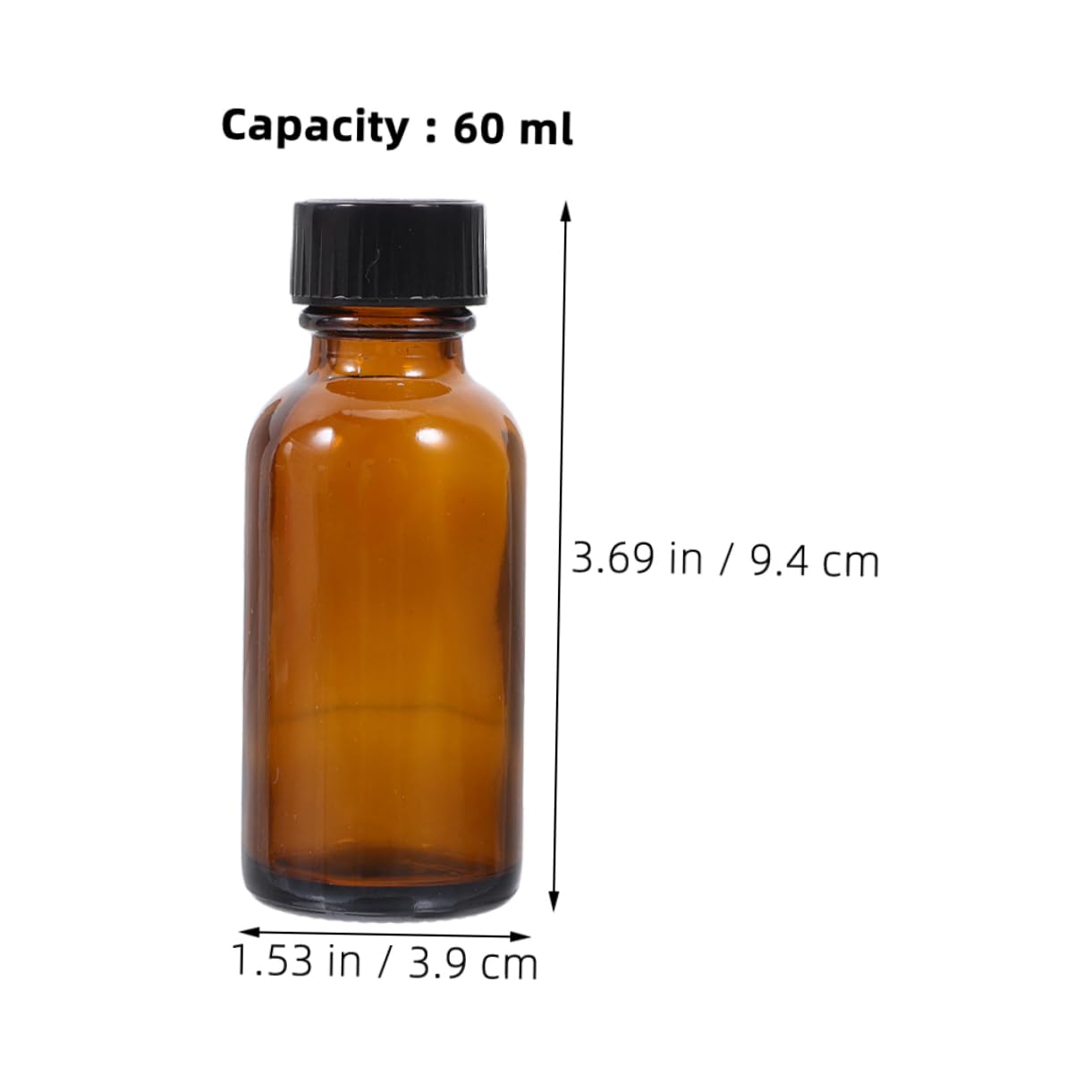 Sample Collection Storage Screw Cap 60ml Amber Liquid Vial Bottle for Use