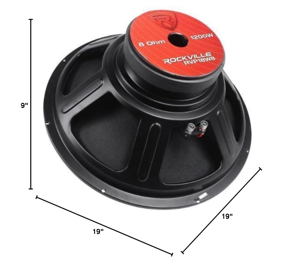 Bass Rockville Subwoofer 18 Rockville Rvw1800p4 Woofer Rockville