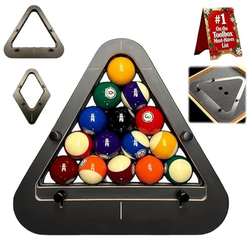 Supports de billard 8-ball/9-ball réglables et triangles de précision anti-espace pro