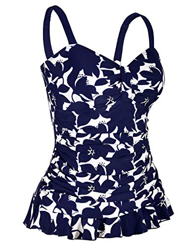 Haut de Tankini Couvrant et Gainant pour Dissimuler les Complexces du Ventre avec Style - 2
