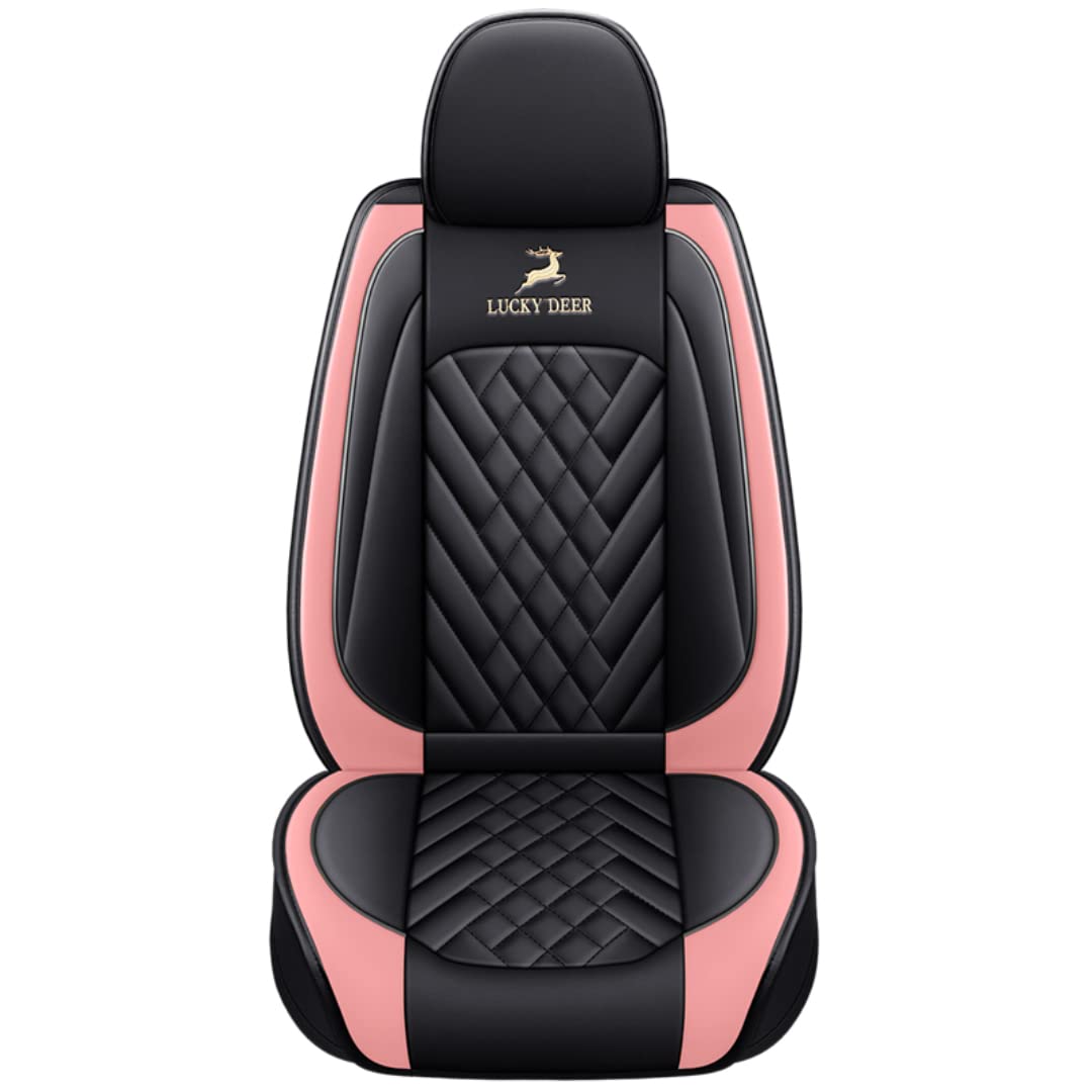 Autositzbezüge Universal Komplettset für Land Rover alle Modelle Freelander 2 Discovery Sport Range Rover Velar Jaguar Xe Xf Xj E-Pace F-Pace I-P kompatibel Autositzbezug schwarz pink