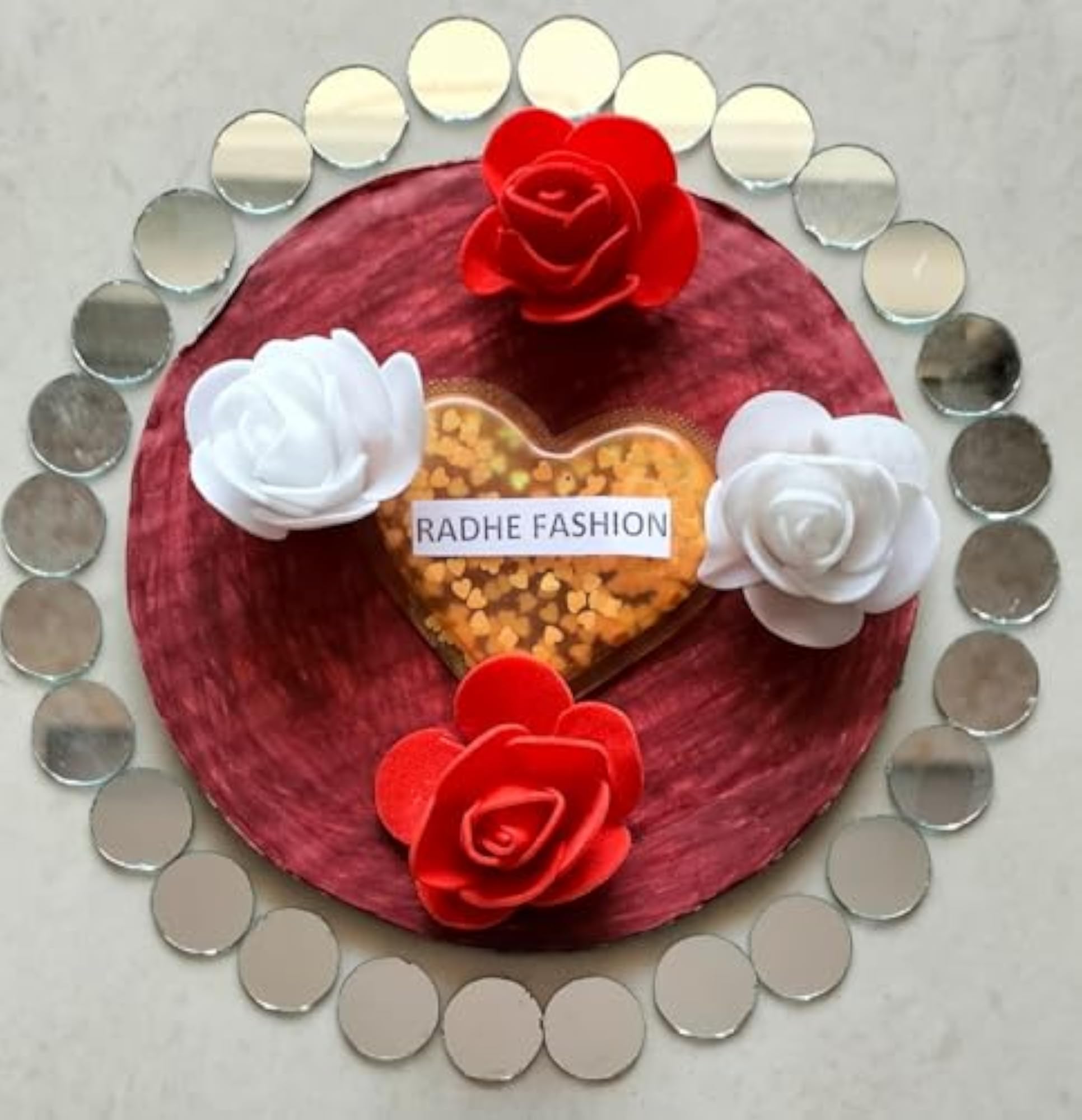 Fancy Shape 18mm Mirror for Art and Craft Work