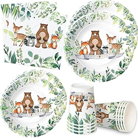HIPVVILD Woodland Party Plates Cover
